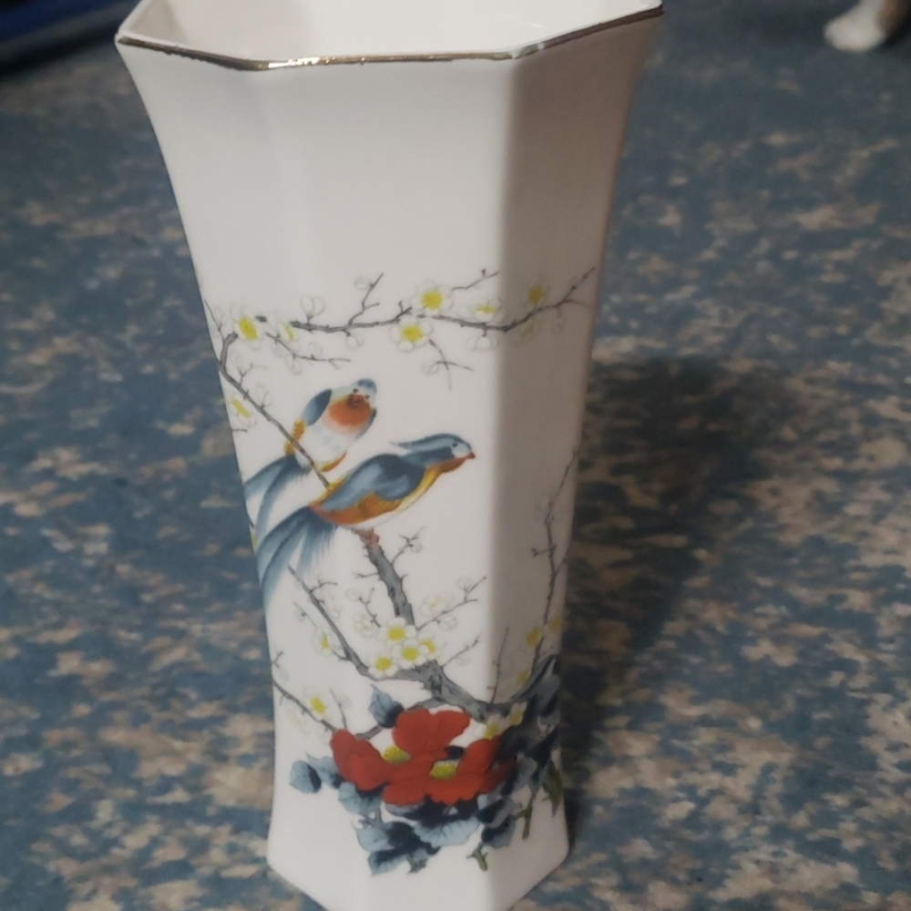 Vtg Japanese Bird Vase by JAY